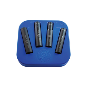 Assenmacher 3/8 Inch Drive 6 Point Hex Band Hose Clamp Impact Socket Set - 4 Piece