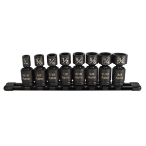 Astro Pneumatic 8PC 3/8IN DR Pinless Universal Impact Socket SAE