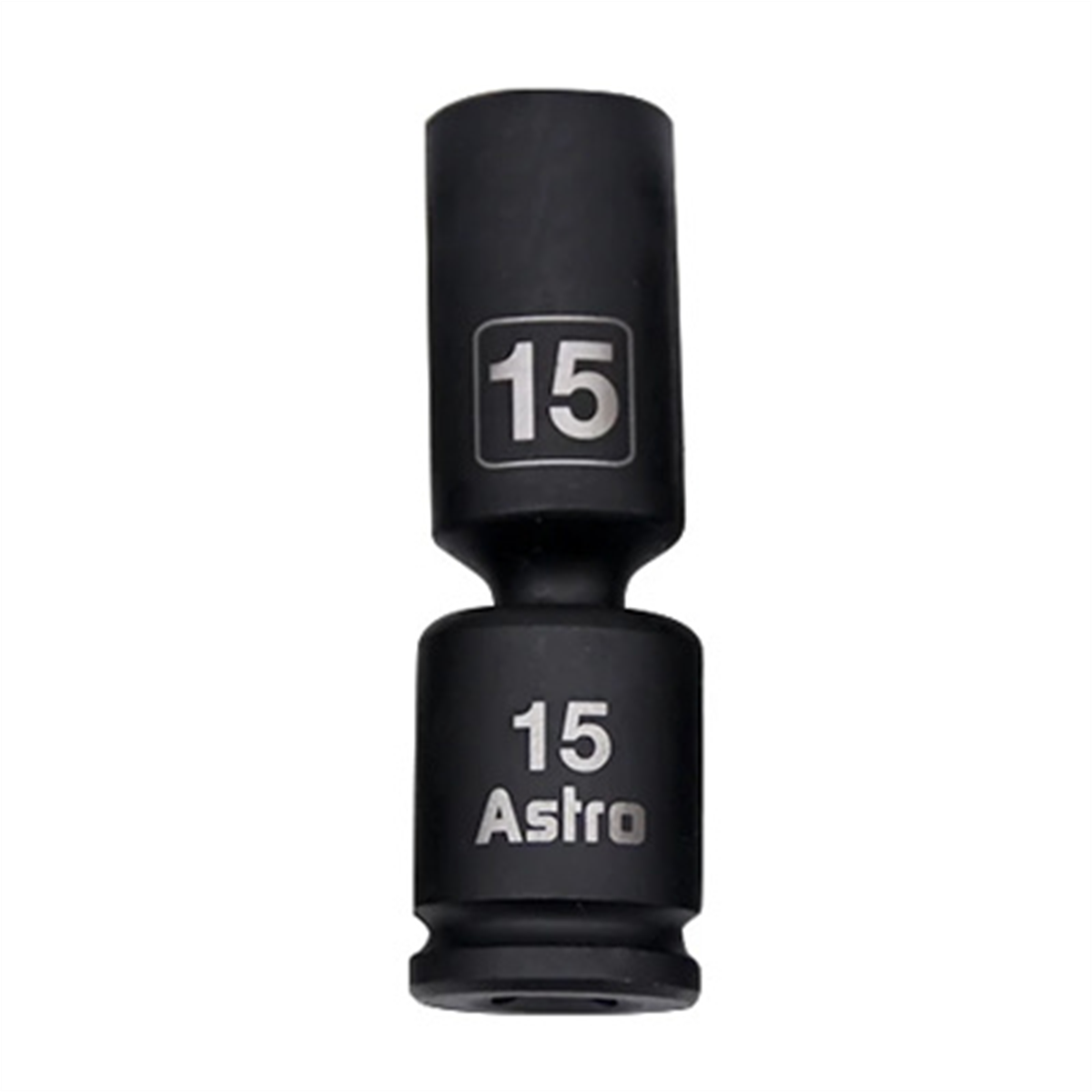 Astro Pneumatic 15MM 3/8 Inch Drive Mid-Length Pinless Universal Impact Socket - Metric