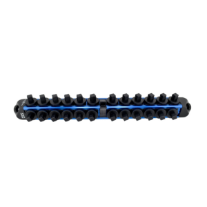 Astro Pneumatic 3/8 Inch Drive V12 Locking Magnetic Socket Organizer for 24 Sockets plus Ratchet - Blue