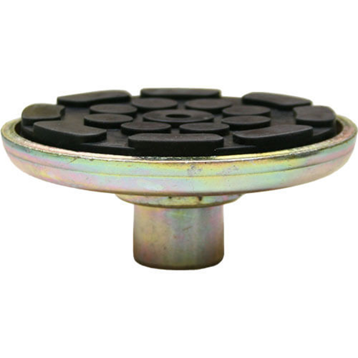 Atlas Automotive Equipment Round Lift Adapter with Rubber Pad, 1.5" Peg