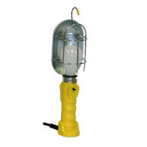 Bayco Trouble Light 25' 16/3 Metal Cage w/outlet