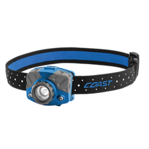 COAST Products FL75R 1000 Lumen Rechargable 168M Pure Beam Focusing Headlamp in Box- Blue