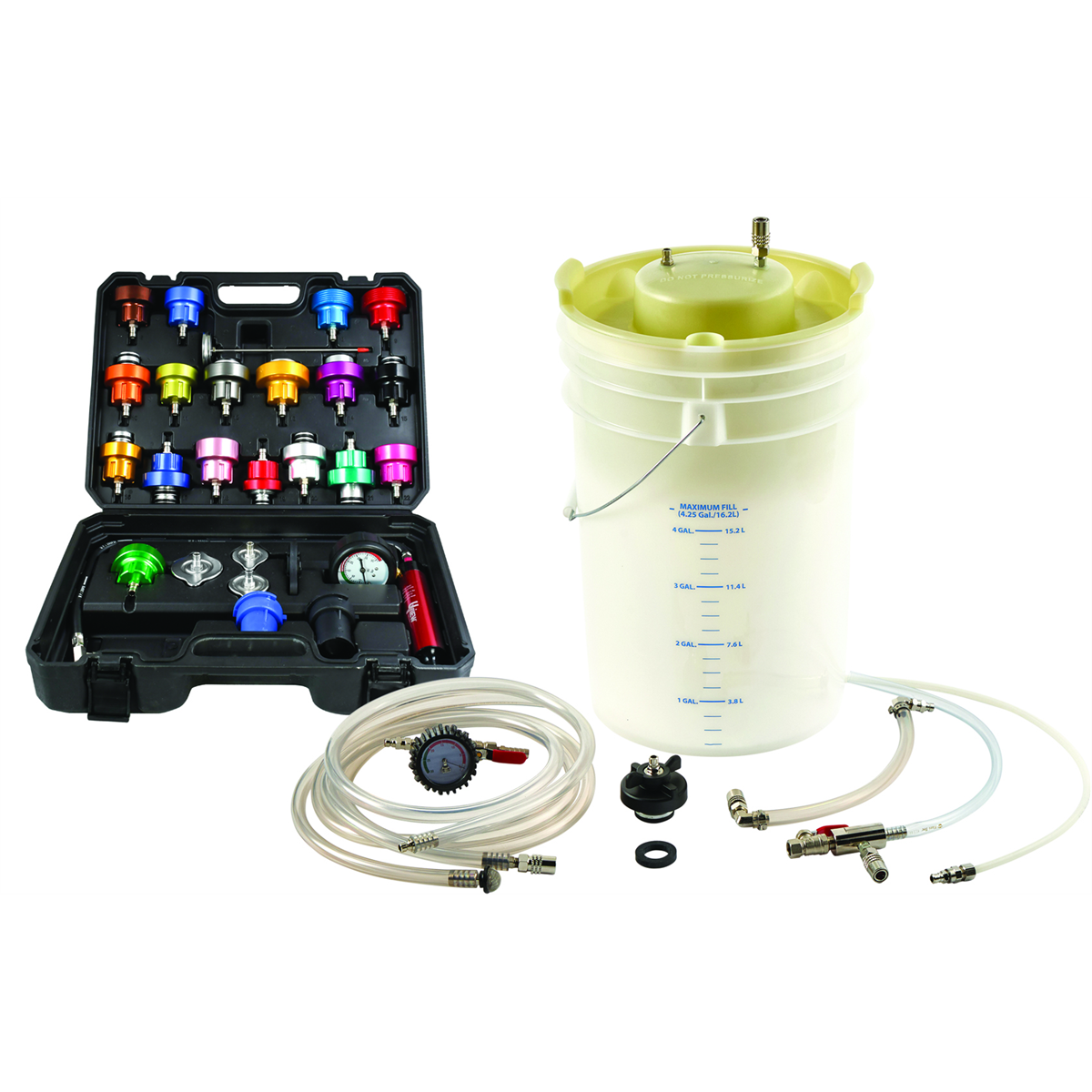 CPS Products Vacufill Jr. with Universal Radiator Coolant System Pressure Adapter Kit