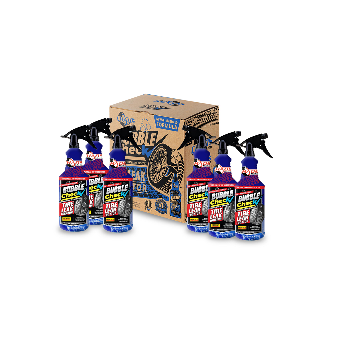Chaos Safety Supplies Bubble Check Tire Leak Detector, (6) 32oz