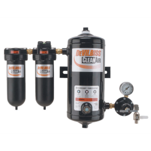DeVilbiss 3-stage desiccant air dryer system