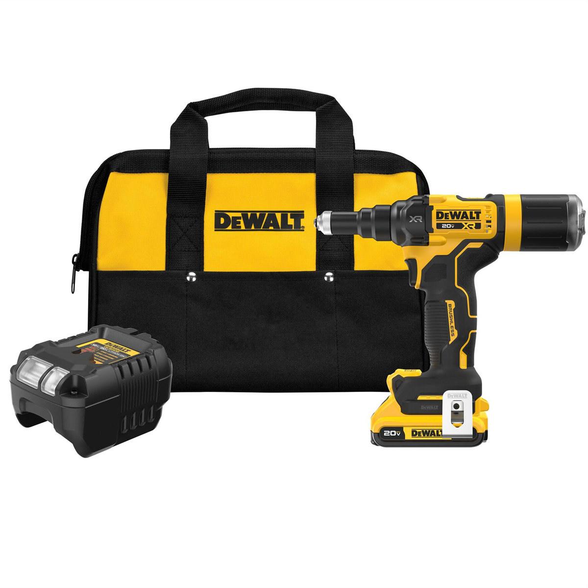 DeWalt 20V MAX* XR Brushless Cordless 3/16-in. Rivet Tool Kit