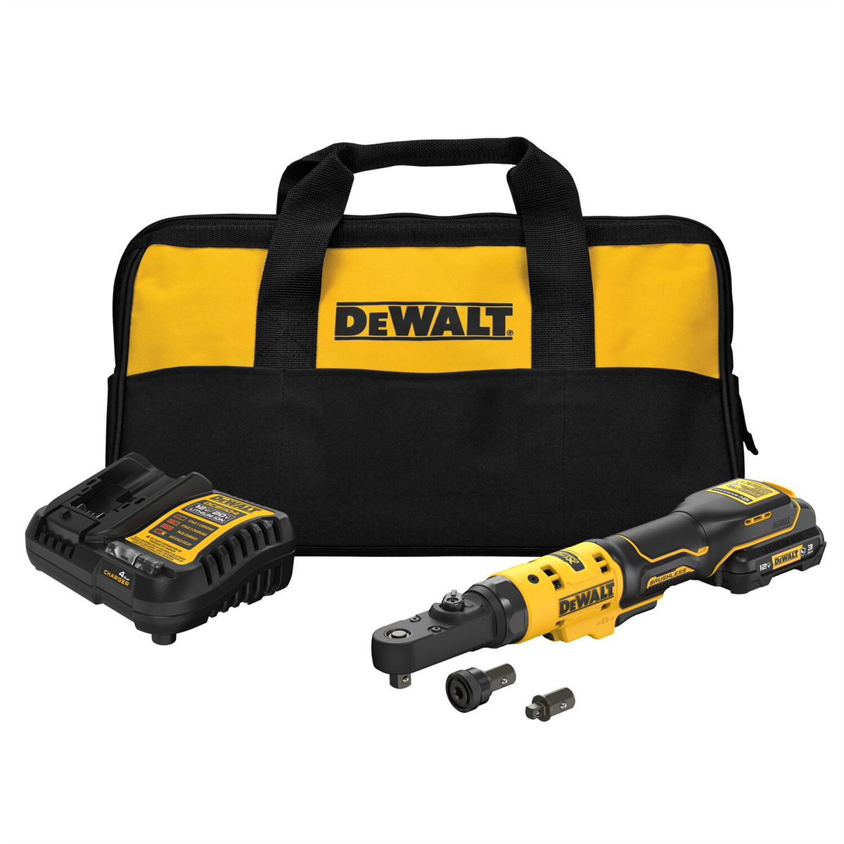DeWalt XTREME 12V MAX* BRUSHLESS CORDLESS 3/8-in. & 1/4-in. SEALED HEAD RATCHET KIT