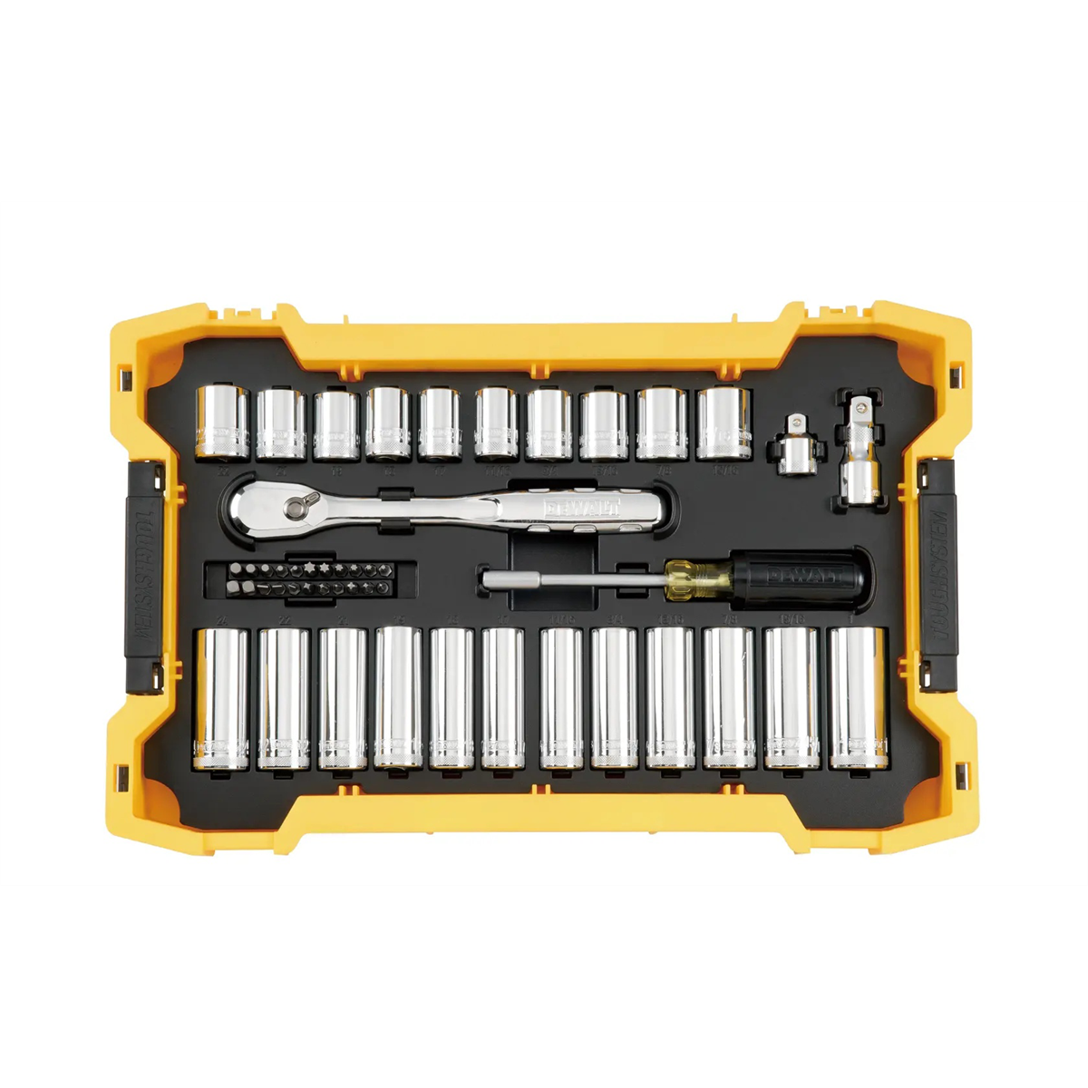 DeWalt 85 Piece Mechanics Tool Set with ToughSystem Trays