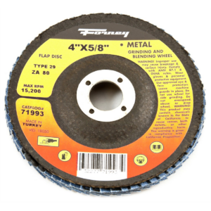 Forney Industries Flap Disc, Type 29, 4 in x 5/8 in, ZA80