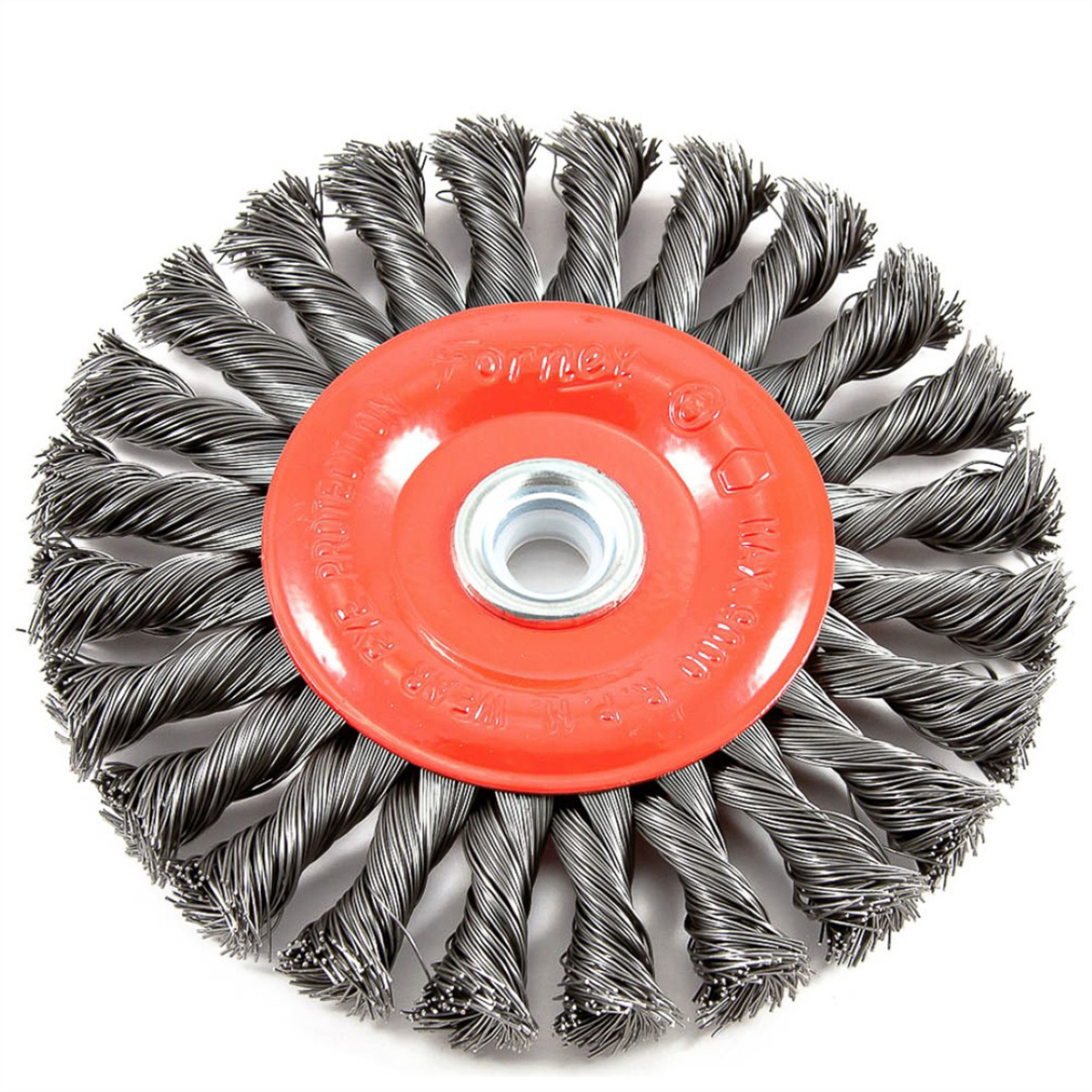 Forney Industries Wire Wheel Knotted, 6 in x .020 in x 1/2 - 5/8 in Arbor