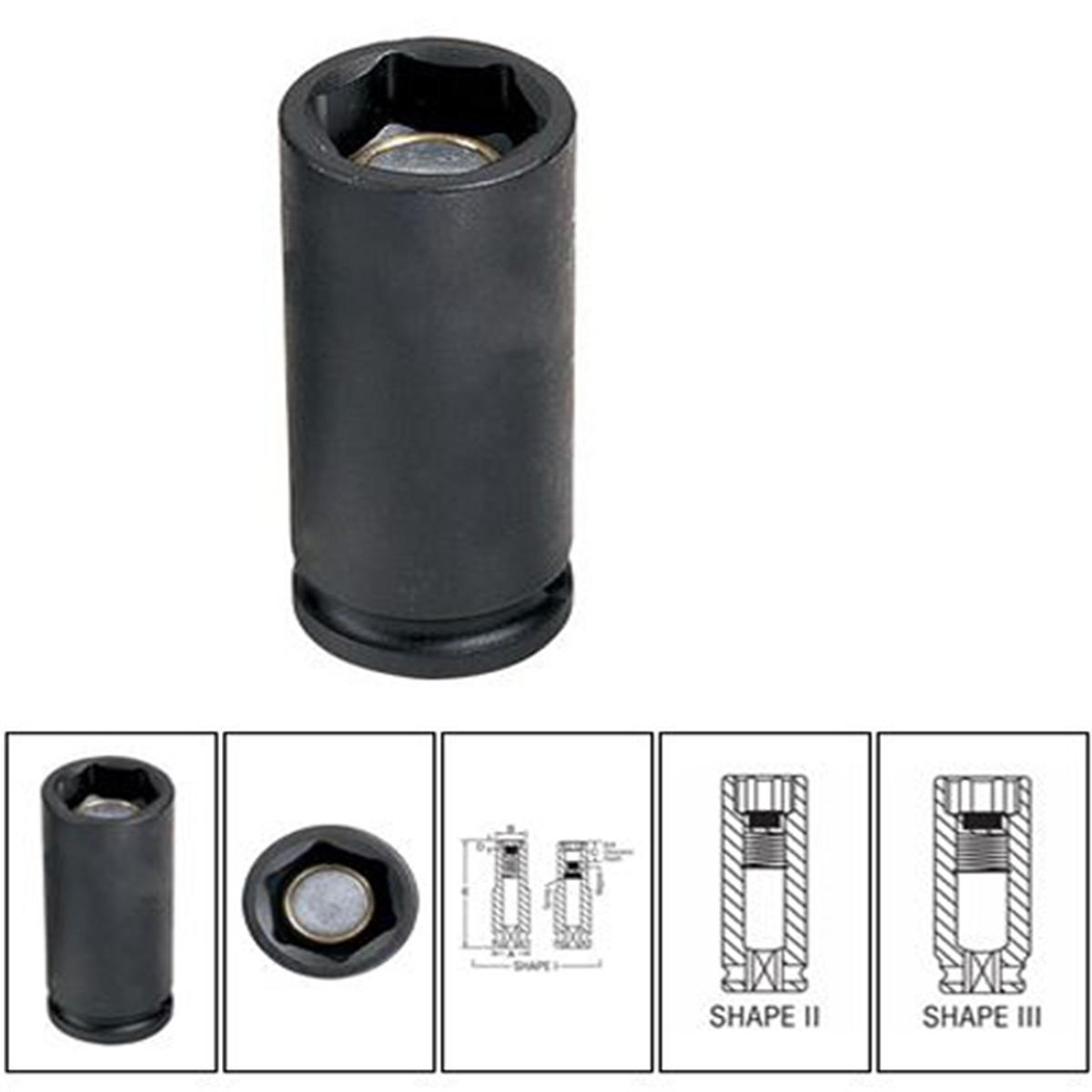 Grey Pneumatic 3/8" Drive x 10mm Magnetic Deep Socket