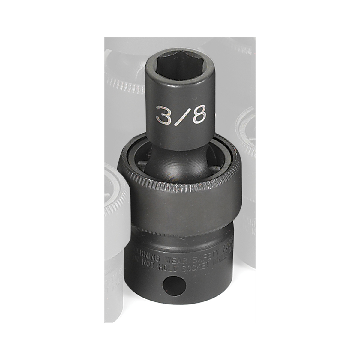 Grey Pneumatic 3/8" Drive x 3/8" Standard Universal Socket
