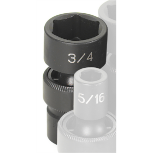 Grey Pneumatic 3/8" Drive x 3/4" Standard Universal Socket