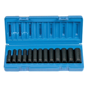 Grey Pneumatic 3/8" Drive 13 Piece Deep Metric Set - 12 Point