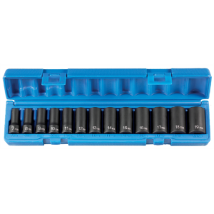 Grey Pneumatic 3/8" Drive 13 Piece Semi-Deep Metric Set - 12 Point