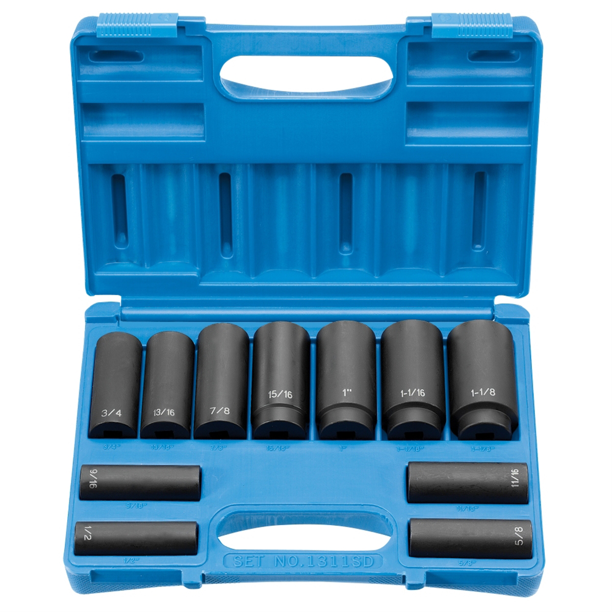Grey Pneumatic 1/2" Drive 11 Piece Deep Set - 8 Point