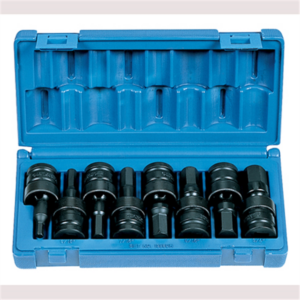 Grey Pneumatic 1/2" Drive 8 Piece Universal Hex Driver Set