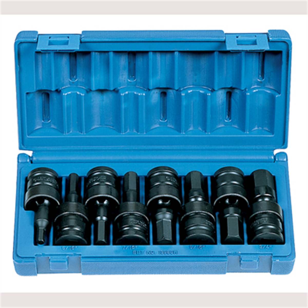 Grey Pneumatic 1/2" Drive 8 Piece Universal Hex Driver Set