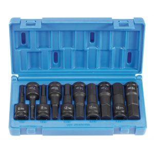 Grey Pneumatic 1/2" Drive 10 Piece Metric Hex Driver Set