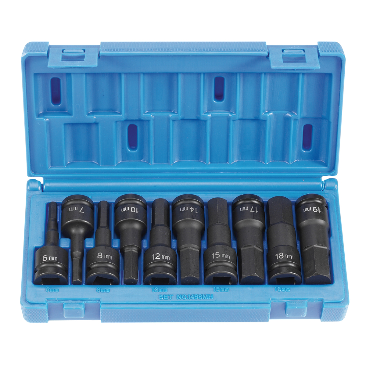 Grey Pneumatic 1/2" Drive 10 Piece Metric Hex Driver Set