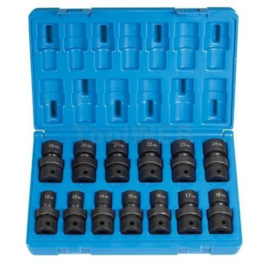 Grey Pneumatic 1/2" Dr. 13 Piece Std Length Metric Universal Set - 12 Point