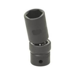 Grey Pneumatic 1/2" Drive x 18mm Deep Universal Socket 6 Point - Black