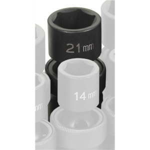 Grey Pneumatic 1/2" Drive x 21mm Standard Universal Socket