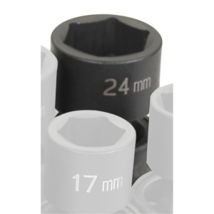 Grey Pneumatic 1/2" Drive x 24mm Standard Universal Socket
