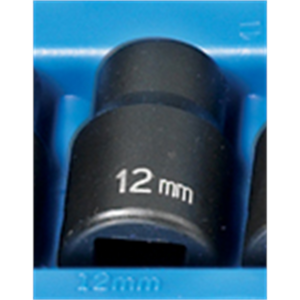 Grey Pneumatic 1/2" Drive x 12mm Standard - 12 Point Socket