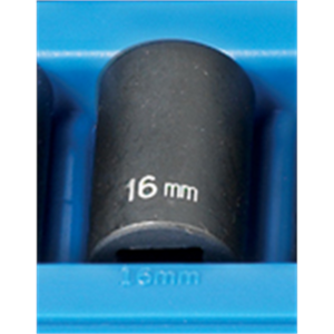 Grey Pneumatic 1/2" Drive x 16mm Standard - 12 Point Socket