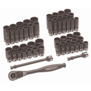 Grey Pneumatic 3/8" Drive 59 Piece Fractional & Metric Duo-Socket Set - 12 Point