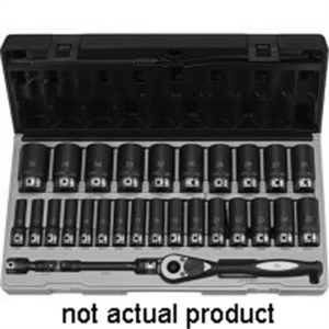 Grey Pneumatic 1/2" Drive x 33mm Deep Duo-Socket - 6 Point