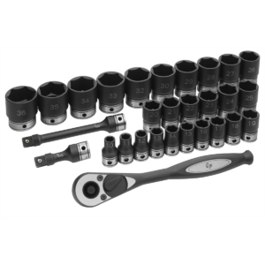 Grey Pneumatic 1/2" Drive 29 Piece Metric Duo-Socket Set - 6 Point