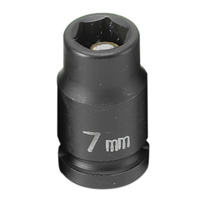 Grey Pneumatic 1/4" Drive x 7mm Magnetic Standard Socket