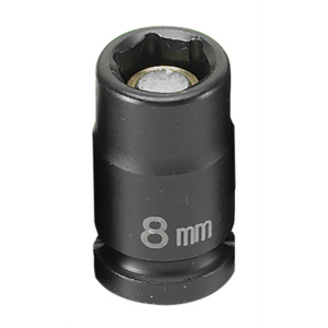 Grey Pneumatic 1/4" Drive x 8mm Magnetic Standard Socket