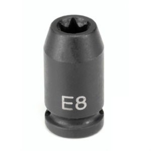 Grey Pneumatic 1/4" Drive x E12 External Star Impact Socket