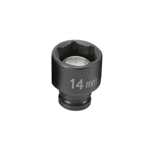Grey Pneumatic 1/4" Drive x 14mm Magnetic Standard Socket