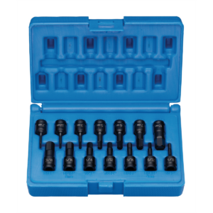 Grey Pneumatic 1/4" Drive 14 Piece Impact Hex Driver Set.