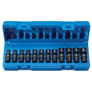 Grey Pneumatic 1/4" Drive Standard Length Surface Drive 12 Piece Universal Socket Set