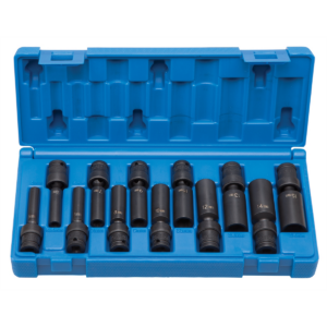 Grey Pneumatic 1/4" Drive 12 PC Deep Universal Metric Set