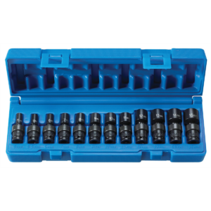 Grey Pneumatic 1/4" Drive 6 PT 12 PC Magnetic Std. Universal Set