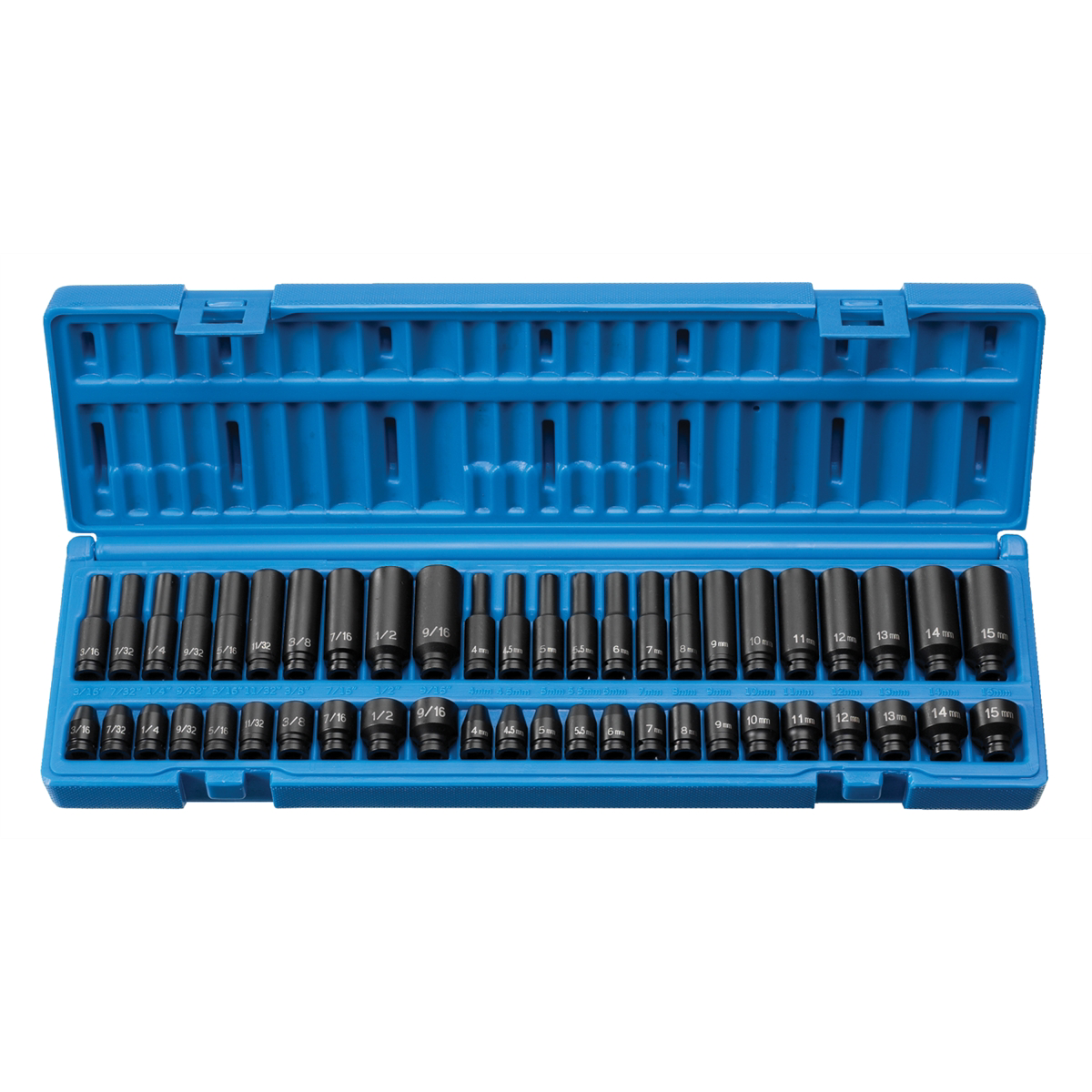 Grey Pneumatic 1/4" Dr. Std. & Dp. Fractional& Metric Master Set