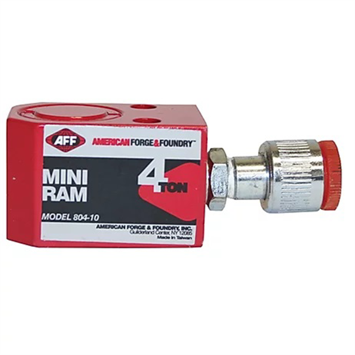 American Forge & Foundry Flat Body Ram - 4 Ton Capacity - Mini - 1.5" Compressed H to 2.25" Extended H - 5/8" Stroke - Coupler: 1/4" 18NPTF