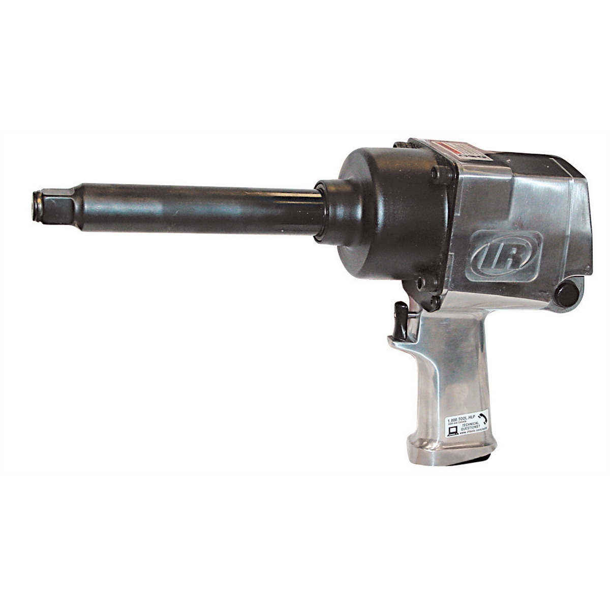 Ingersoll Rand 3/4 Inch Air Impact Wrench, 6 Inch Ext Anvil, Super Duty, 1100 ft-lb Torque, Friction Ring Retainer, Pistol Grip