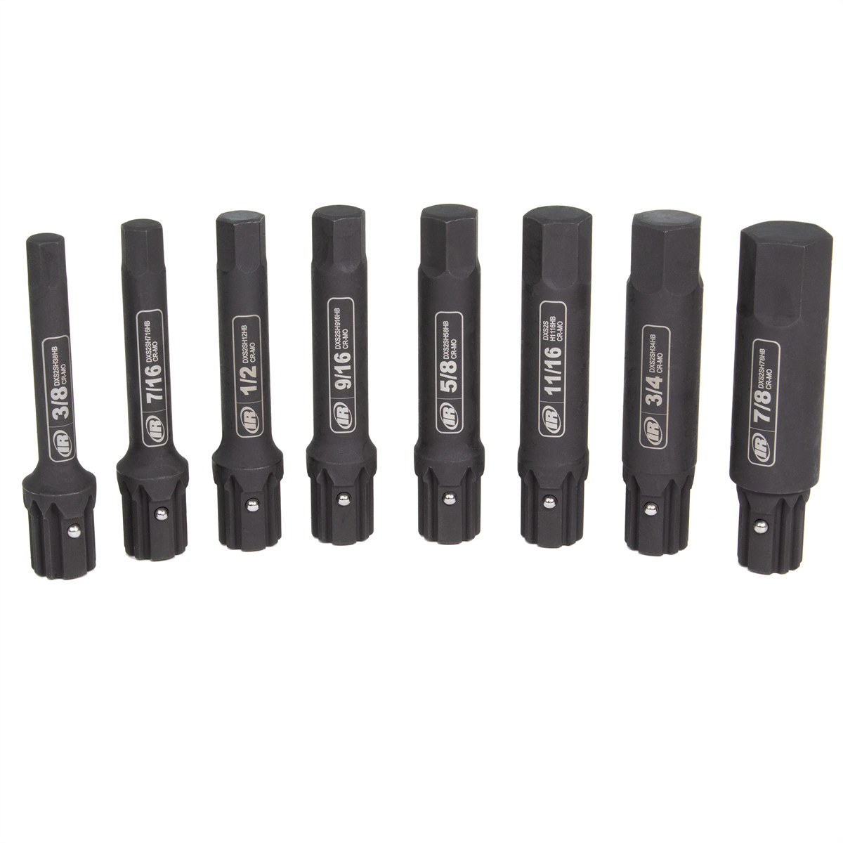 Ingersoll Rand DXS2 Hex Bit Impact Socket Set, SAE - 8 Piece