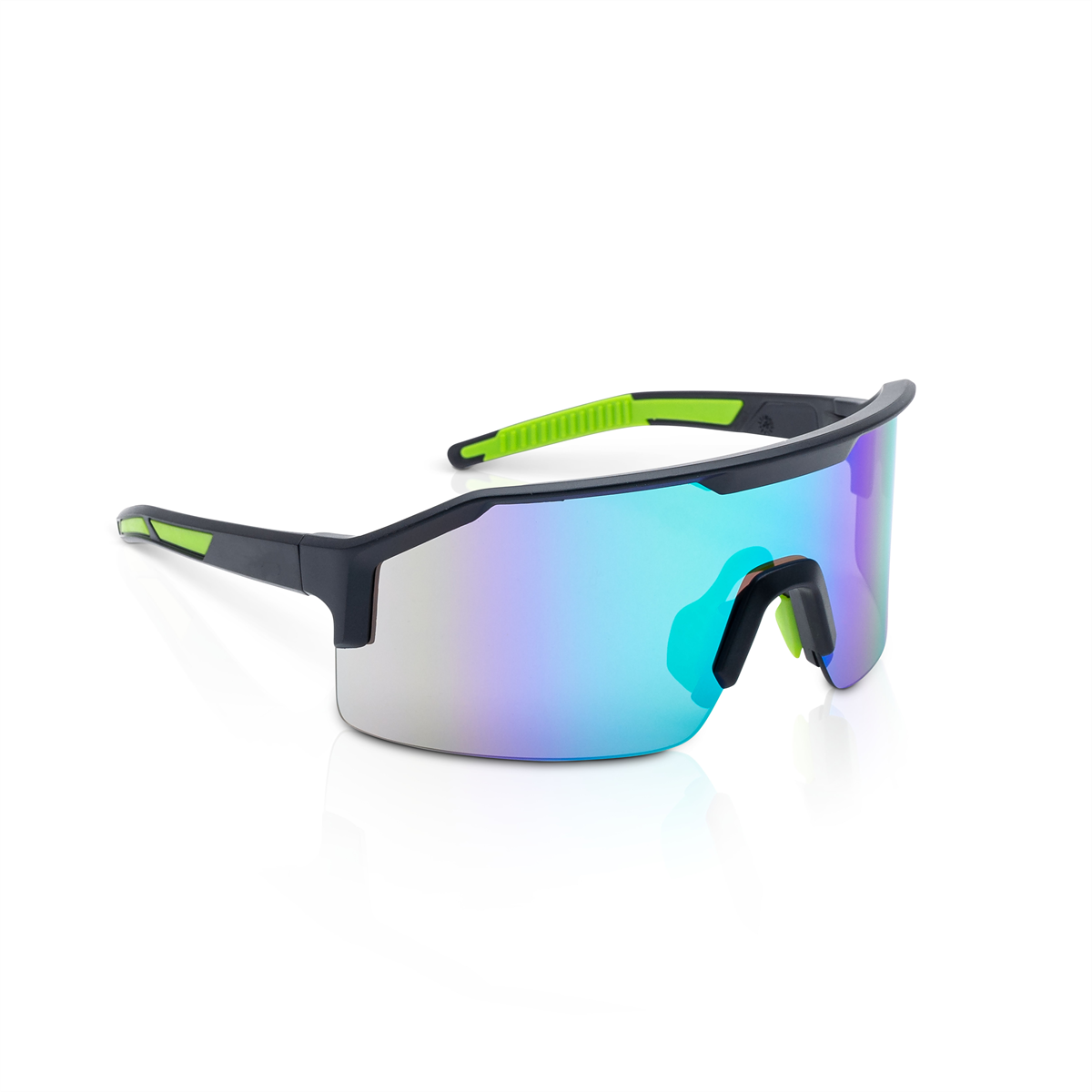 Jackson Safety Safety Glasses - MAXVIEW+ Series - Blue/Green Mirror Lens - Black Frame - Hardcoat Anti-Scratch