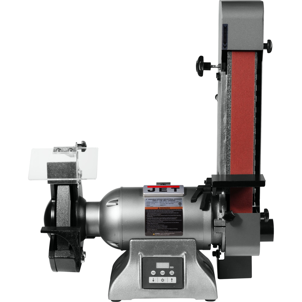 Jet Tools 8" V-SPEED INDUSTRIAL GRINDER & 2"X 48" SER