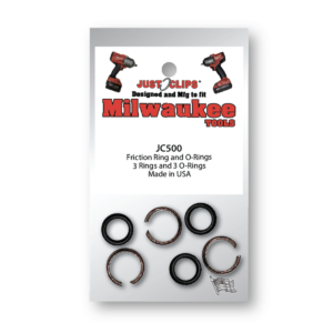 Just clips 1/2" friction rings & o-rings for milwaukee tools - 10 pack