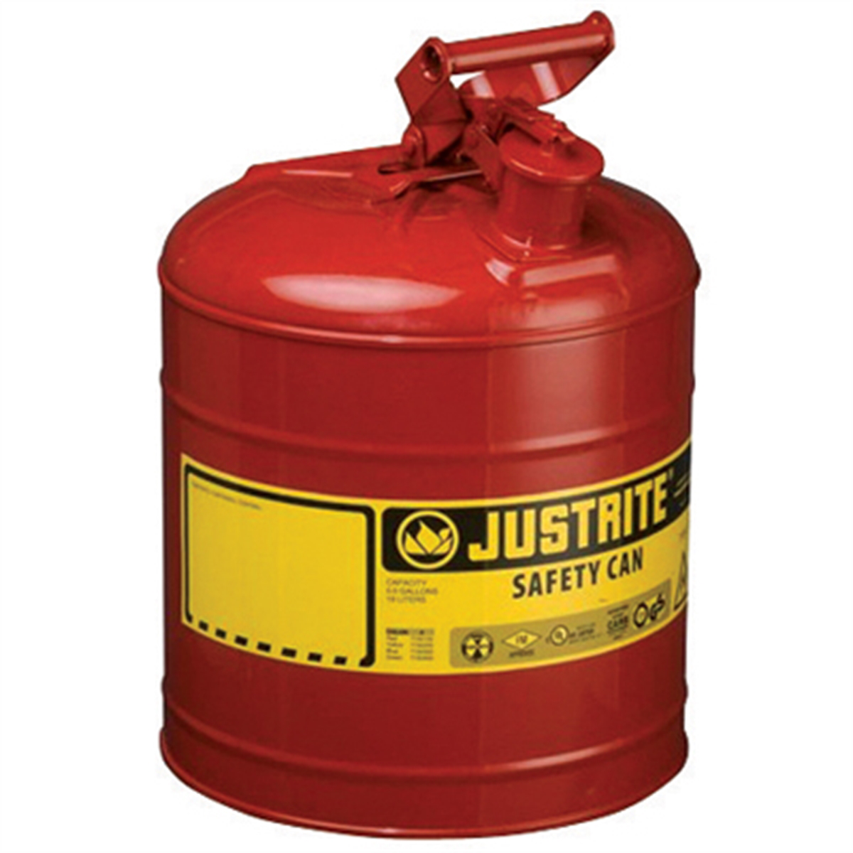 Justrite Mfg. Co. 5 Gal/19L Safety Can, Red